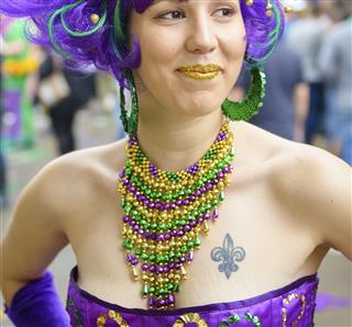 Fat Tuesday Costume In New Orleans