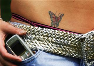 Butterfly tattoo and mobile