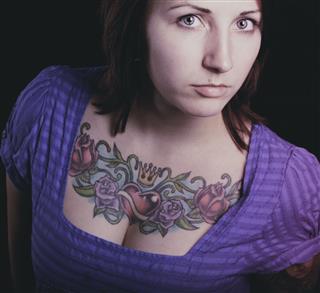 Beautiful Woman With Tattoo