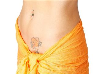 Fish tattoo on female body