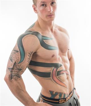 Trained Body With Tattoo