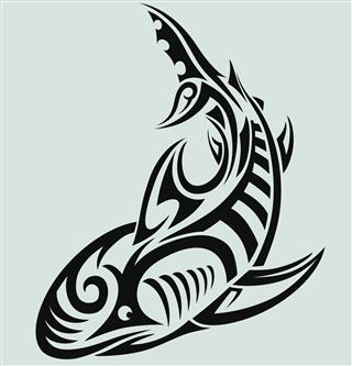 Tribal Shark Tattoo Design