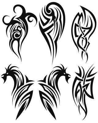 Collection of tribal tattoos