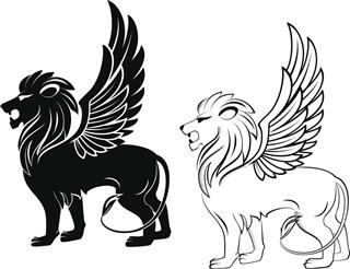 Lion wings tattoos