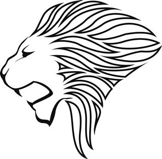 Lion head silhouette