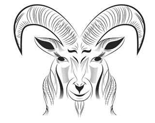 Goat tattoo drawing