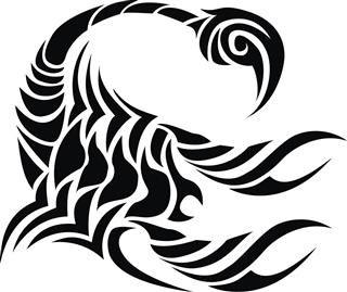 Scorpion tribal tattoo