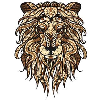 Lion head pattern tattoo