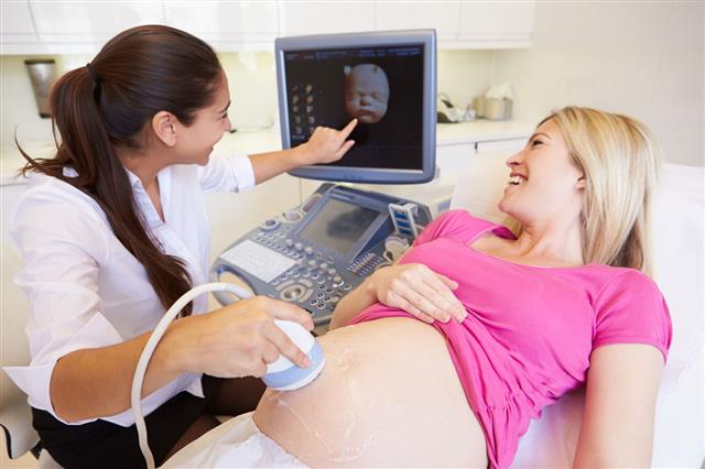 Pregnant Woman Ultrasound Scanning