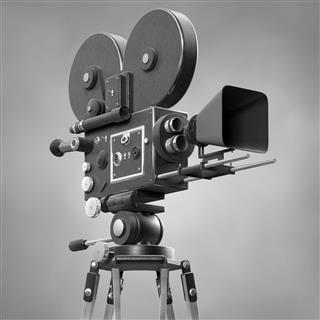 Old Fashioned Movie Camera