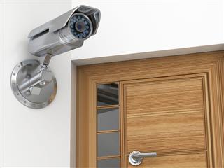 Cctv Mounted On Exterior Wall