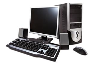 Black Desktop Computer With Monitor