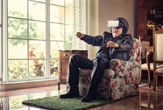 Man Enjoying Virtual Reality