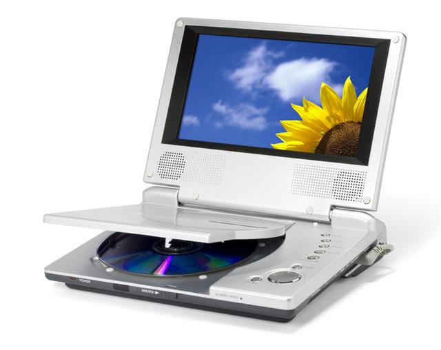 Portable Dvd Player With Clipping Path