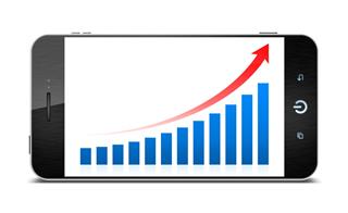 Business Growth Chart In Smartphone