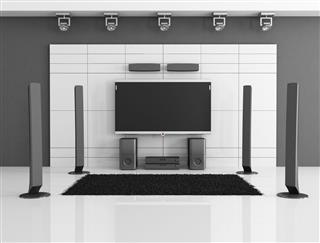 Black And White Home Theater