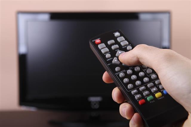 Turning on tv with remote control