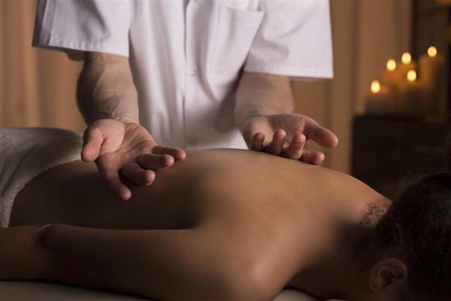 Calming relaxing massage at spa