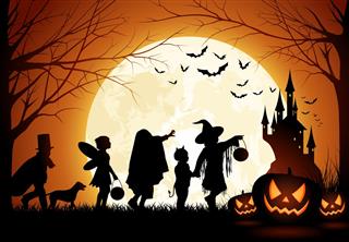 Halloween Children trick or treat