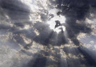 The face of Christ in the sky
