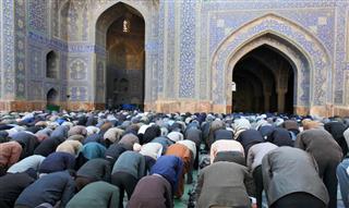 Muslim Friday mass prayer in Iran