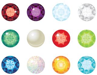 Birthstone gems for each month of the year