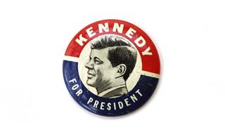 Vintage John F. Kennedy political campaign button