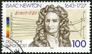 Postage stamp Germany 1993 Sir Isaac Newton 1642-1727 scientist