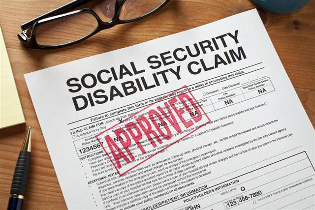 Social Security Disabilty form stamped APPROVED