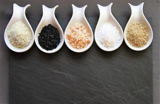 Variety of Different Sea Salts