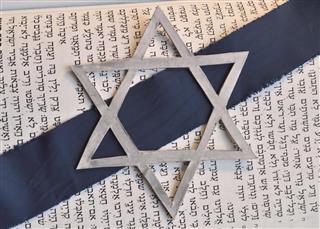 Jewish Star of David with Tanach background