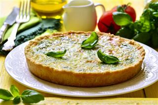 Quiche with spinach