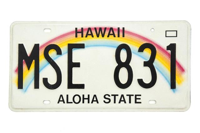 Hawaii Number Plate