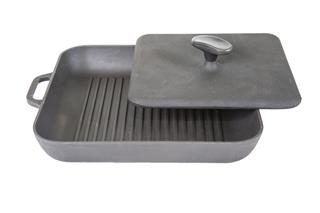 Grill pan isolated on white