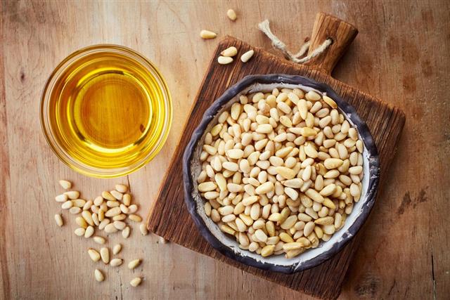 Pine nut oil and pine nuts