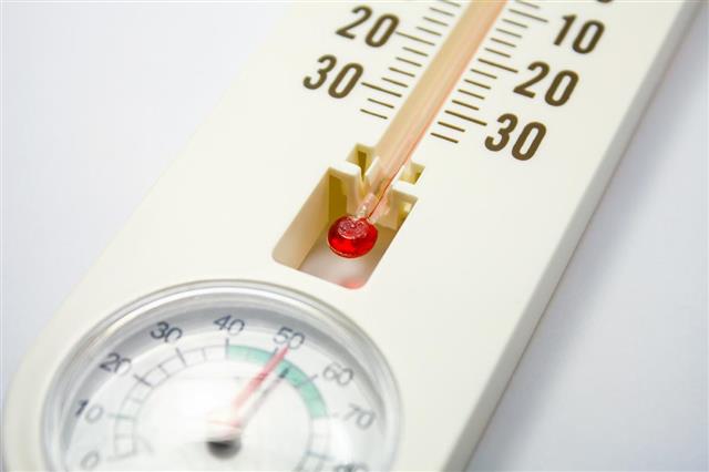 Closeup photo of household alcohol thermometer