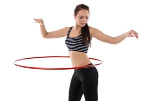 Girl with hula hoop