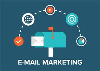 E-mail marketing flat