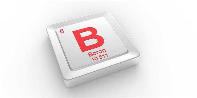 B symbol 5 material for Boron chemical element