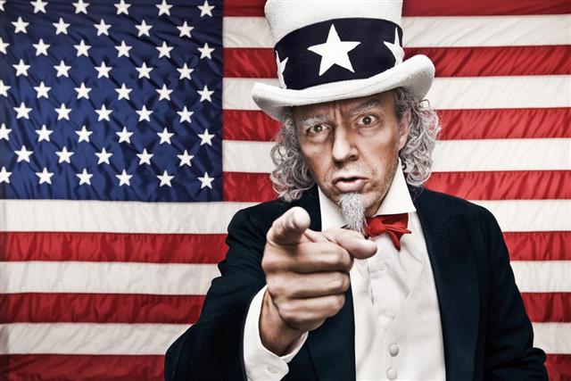 American Flag with Uncle Sam pointing at you