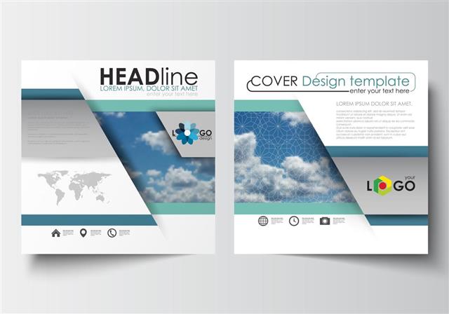 Business templates for square design brochure magazine flyer booklet