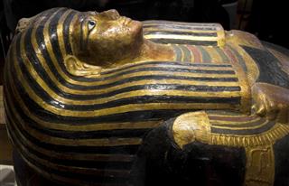Egyptian pharaoh sarcophagus