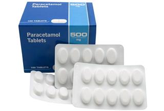 Generic Paracetamol Isolated on White