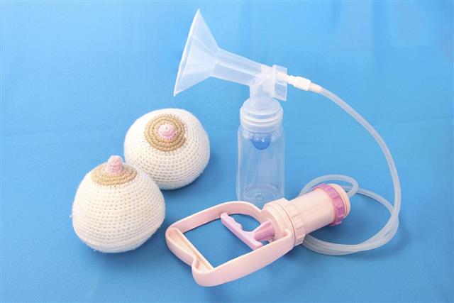 Breast pump to increase milk training equipment