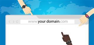 Domain name web business internet concept url