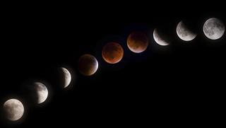 Phases of Supermoon Lunar Eclipse