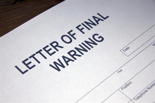 Letter of Final Warning