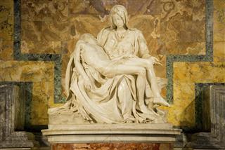 Michelangelo sculpture in white