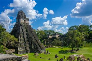 Tikal Ruins And Pyramids