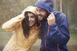 Couple In Rain